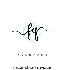 Initial FQ handwriting logo