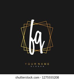 Initial FQ handwriting logo vector