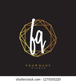 Initial FQ handwriting logo vector