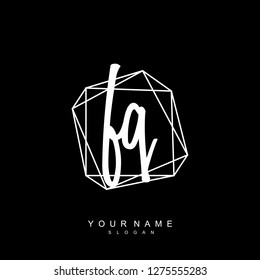 Initial FQ handwriting logo vector