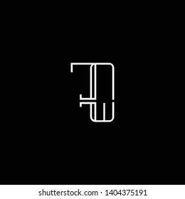 Initial FQ letter logo design in black background