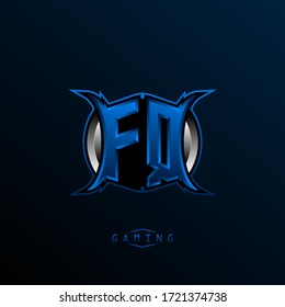 Diseño inicial del logotipo FQ, Diseño inicial del logotipo FQ con estilo Cool, Logotipo para juegos, deportes, juegos iniciales, comunidad o negocio.
