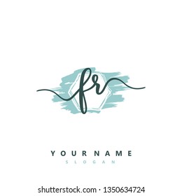 Initial FR handwriting logo
