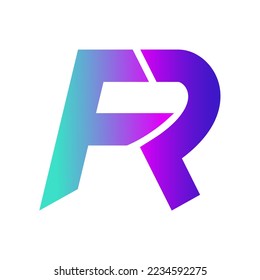 Initial F,R Icon logo modern vector style