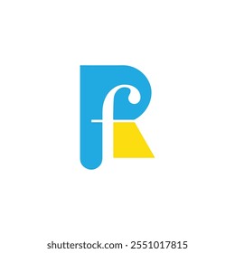 initial fr letter logo design, fr logo vector template, initial rf letter logo design, rf iocn design vector