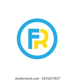 initial fr letter logo design, fr logo vector template, initial rf letter logo design, rf iocn design vector