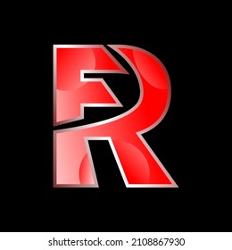 Initial FR letter logo for web and company