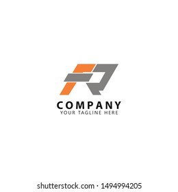 Initial FR Logo Design Vector