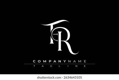 Initial FR Logo Design Vector. Elegant Monogram Logo Design with Decorative Elements and Typography