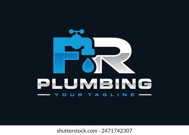 initial FR water tap logo