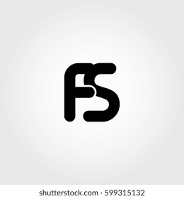 initial fs black business logo
