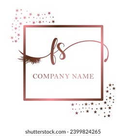 Initial FS calligraphy company eye and eyelash handwriting