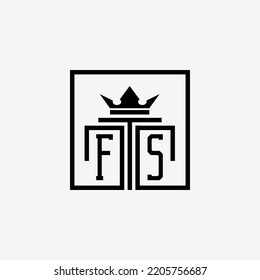 Initial FS Law Firm logo and icon design template stock vector