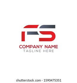 Initial FS Letter Linked Logo. Creative Letter FS Modern Business Logo Vector Template. FS Logo Design