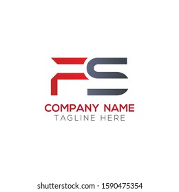 Initial FS Letter Linked Logo. Creative Letter FS Modern Business Logo Vector Template. FS Logo Design