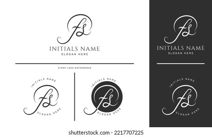 Initial fs letter Logo Design vector Template. - Vector.