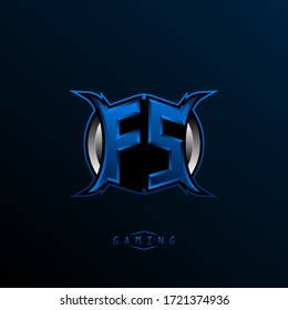 Initial FS logo design, Initial FS logo design with Cool style, Logo for game, esport, initial gaming, community or business.