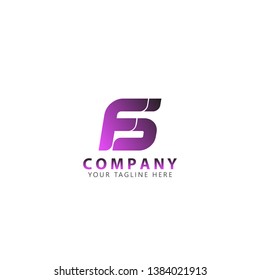 Initial FS Logo Design Vector