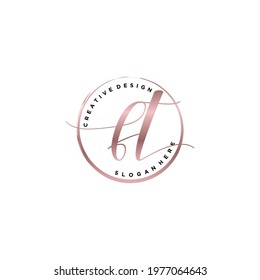 Initial FT beauty monogram and elegant logo design, handwriting logo of initial signature, wedding, fashion, floral and botanical with creative template.