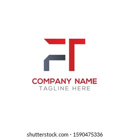 Initial FT Letter Linked Logo. Creative Letter FT Modern Business Logo Vector Template. FT Logo Design