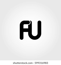 initial fu black business logo
