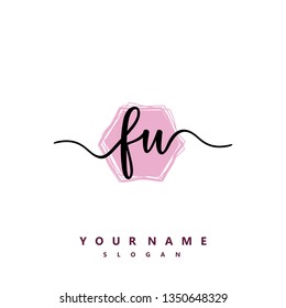 Initial FU handwriting logo