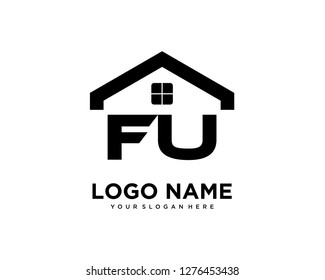 Initial FU home logo vector.