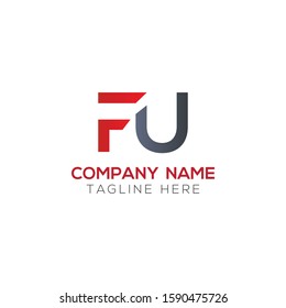 Initial FU Letter Linked Logo. Creative Letter FU Modern Business Logo Vector Template. FU Logo Design