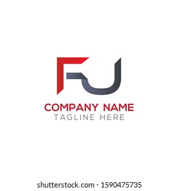Initial FU Letter Linked Logo. Creative Letter FU Modern Business Logo Vector Template. FU Logo Design