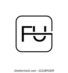Initial FU letter Logo Design vector Template. Creative FU Letter Logo Design Vector Illustration.