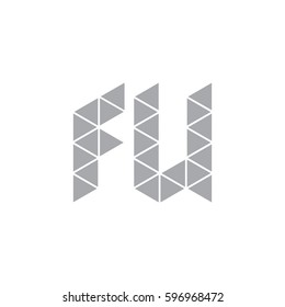 initial FU logo design
