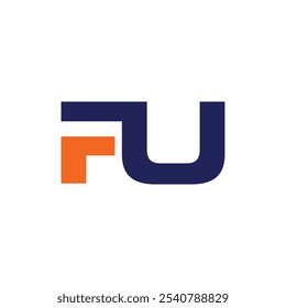 Initial FU Simple Icon Modern Business Creative Design Logo