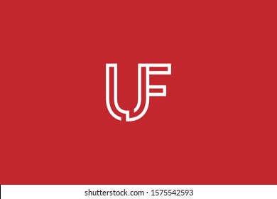 Initial FU UF Letter Logo Design Vector Template. Monogram and Creative Alphabet F U Letters icon Illustration.