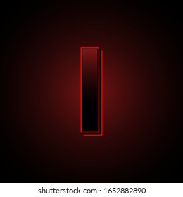 I Initial Futuristic Modern Dark Black Red Light Modern Graphic Design EPS10