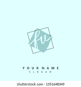 Initial FV handwriting logo