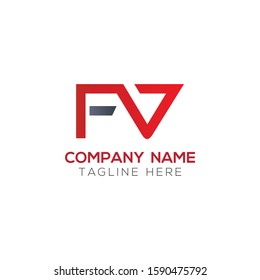 Initial FV Letter Linked Logo. Creative Letter FV Modern Business Logo Vector Template. FV Logo Design