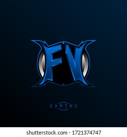 Initial FV logo design, Initial FV logo design with Cool style, Logo for game, esport, initial gaming, community or business.