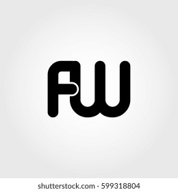 initial fw black business logo