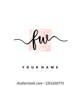 Initial FW handwriting logo