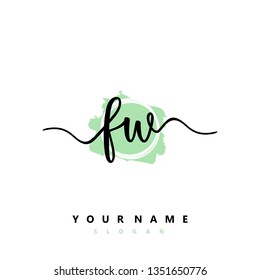 Initial FW handwriting logo
