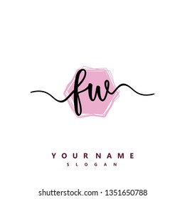 Initial FW handwriting logo