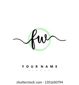Initial FW handwriting logo