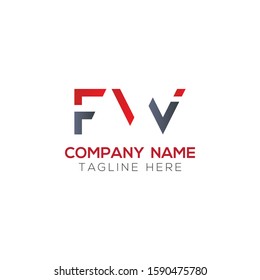 Initial FW Letter Linked Logo. Creative Letter FW Modern Business Logo Vector Template. FW Logo Design