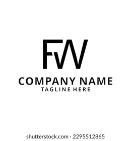 Vorlage für FW-Letter-Logo, Vektor