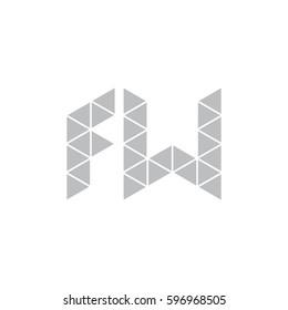 initial FW logo design