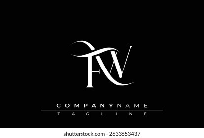 Initial FW Logo Design Vector. Elegant Monogram Logo Design with Decorative Elements and Typography