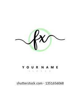 Initial FX handwriting logo