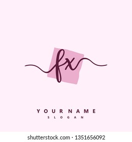 Initial FX handwriting logo