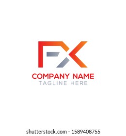 Initial FX Letter Linked Logo. Creative Letter FX Modern Business Logo Vector Template. FX Logo Design