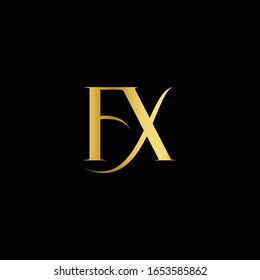 Initial FX Letter Linked Logo. Creative Letter FX Modern Business Logo Vector Template.